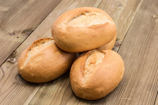 stock image Three Buns on wood