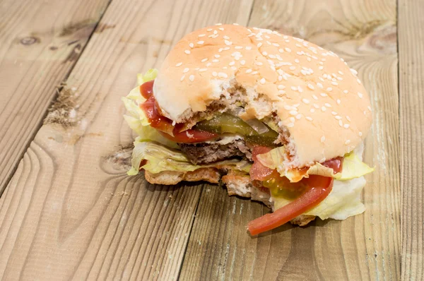 Bitten Off Burger — Stock Photo, Image