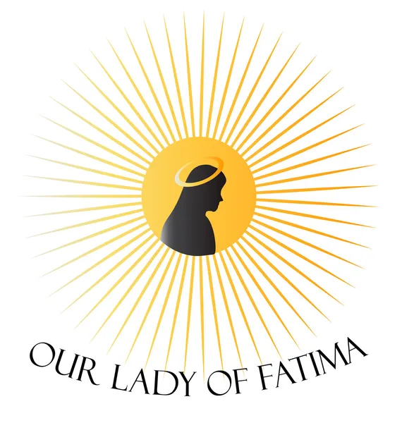 Our Lady of Fatima Virgen Mary seal — Stock Vector