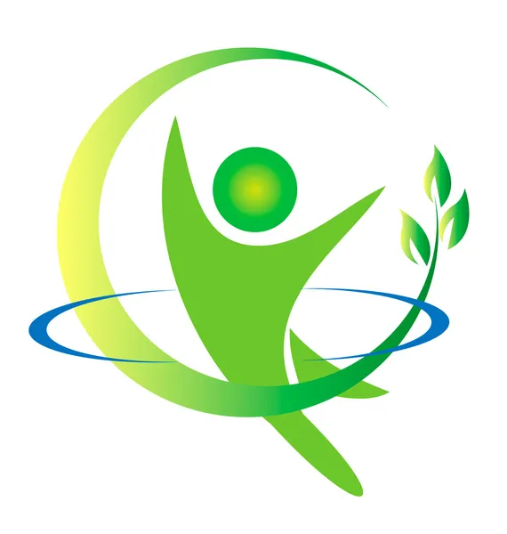 Salud naturaleza logo vector — Archivo Imágenes Vectoriales