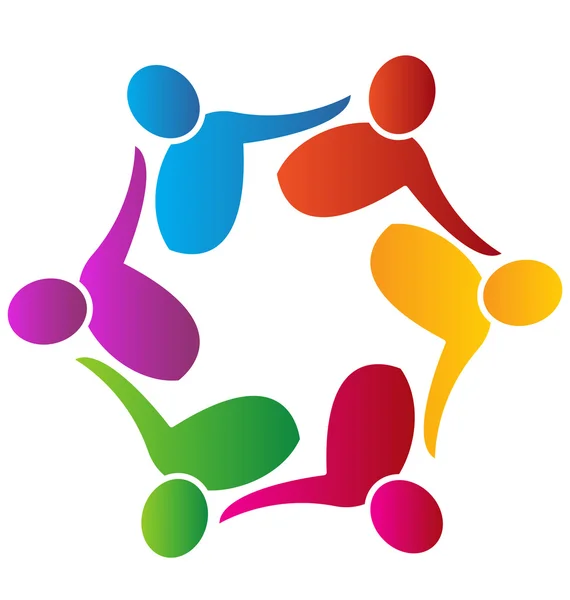 Teamwork charity logo vector Stock Illustration. 