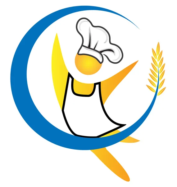 Chef figura logo vector — Archivo Imágenes Vectoriales