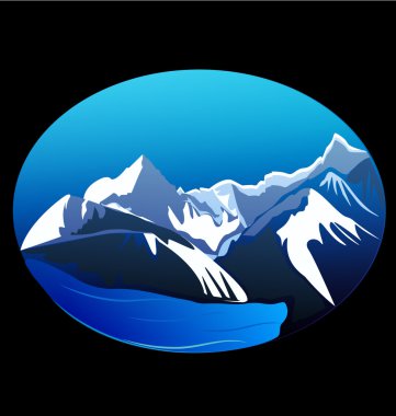 Mountains and peaks vector clipart