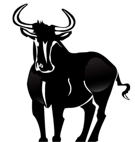 stock vector Bull silhouette vector