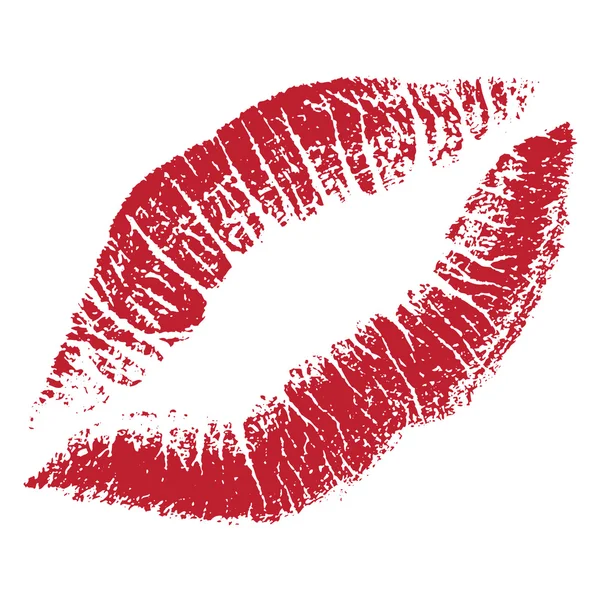 Vektor rote Lippen Abbildung drucken Stockvektor
