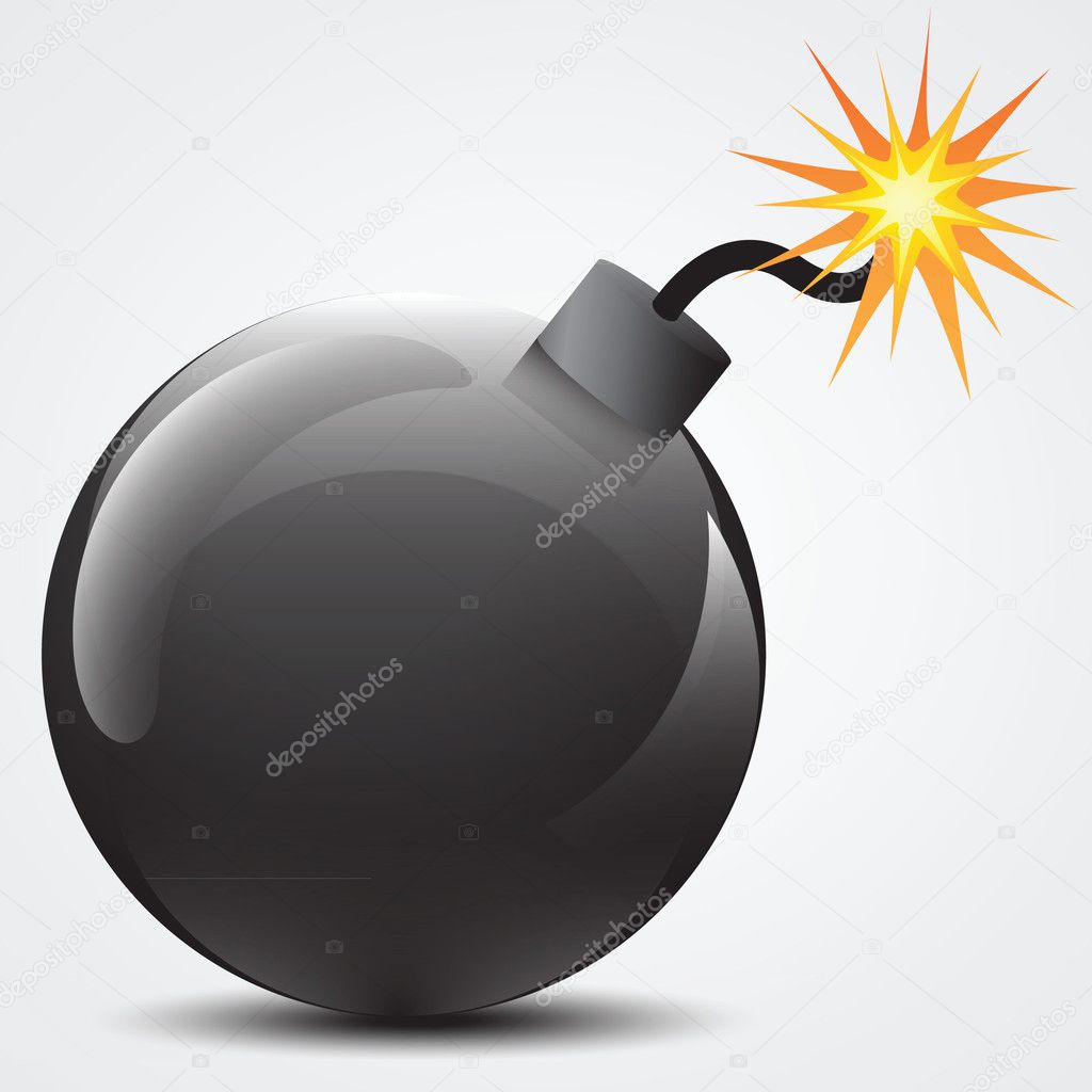 Vector bomb icon illustration