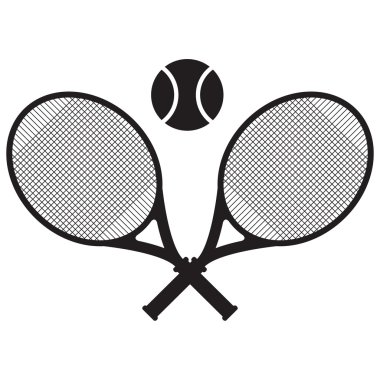 Vector tennis icon illustration clipart