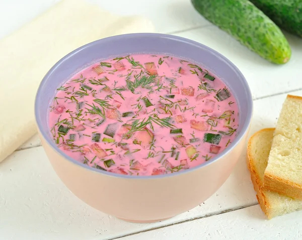 Cold Beet Soup — Stock Photo, Image