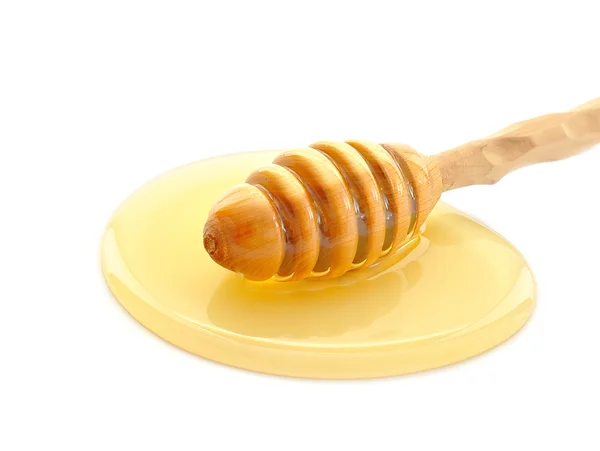 하얀 배경에 있는 꿀 — 스톡 사진