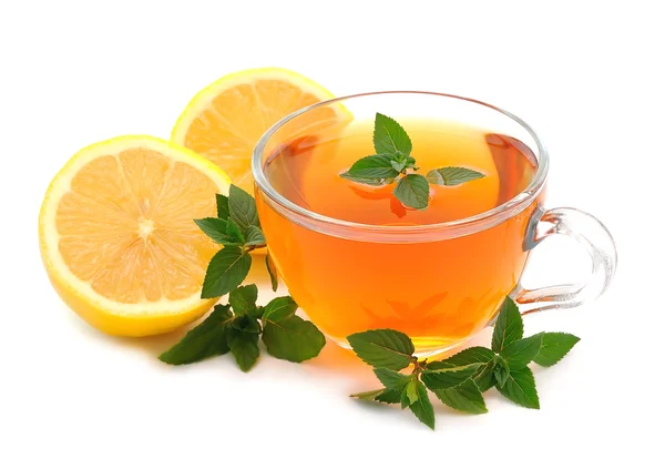 Té con limón y menta —  Fotos de Stock