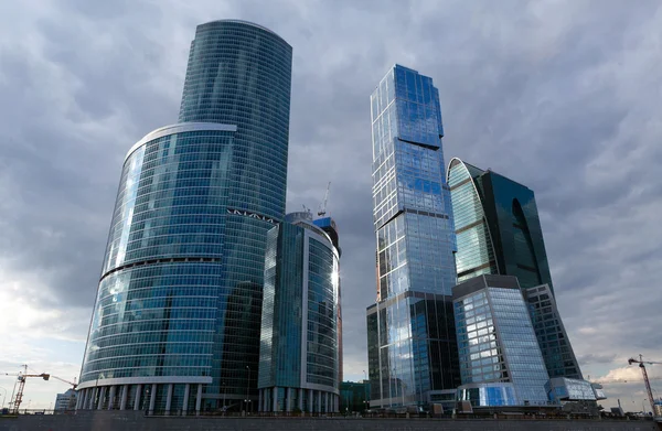 Arranha-céus do distrito de negócios de "Moscow City " Imagens Royalty-Free