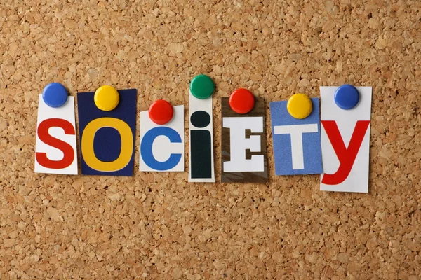 Ordet samfunn – stockfoto