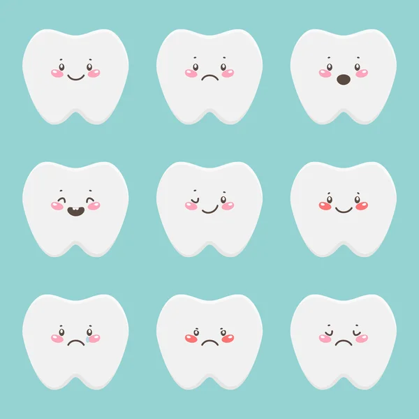 Schattig tanden — Stockvector