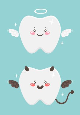 Good and bad teeth clipart