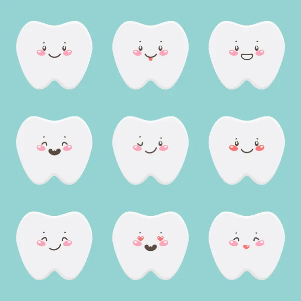 Denti felici — Vettoriale Stock