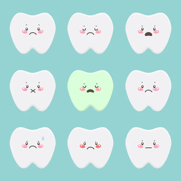 Denti tristi — Vettoriale Stock