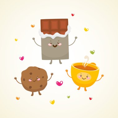 Cute tea party clipart