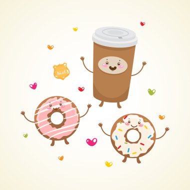 Cute police breakfast clipart