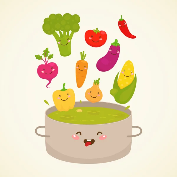 Soup cartoon Vector Art Stock Images | Depositphotos