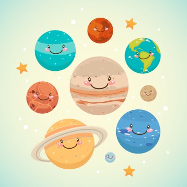 Cute planet clipart