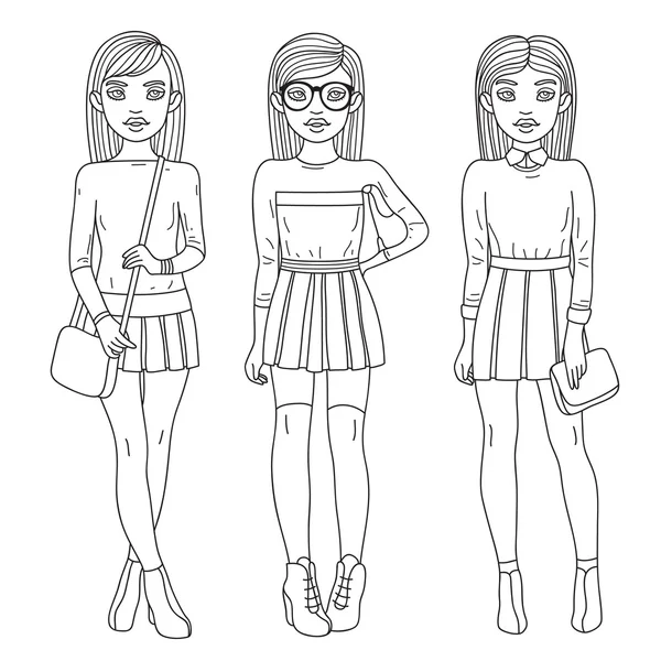 Fashion students — Stock Vector