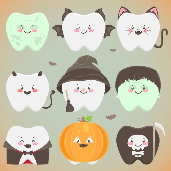 Dents d'Halloween Graphismes Vectoriels