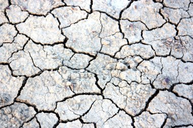 Dry cracked earth in anticipation of rain clipart