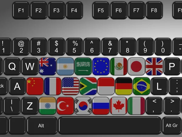 G20 keyboard — Stock Photo, Image