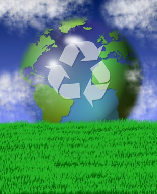 Recycling earth clipart