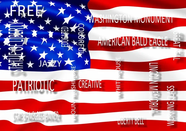 American Flag and Bald Eagle — Stock Photo © davidgn #5323357