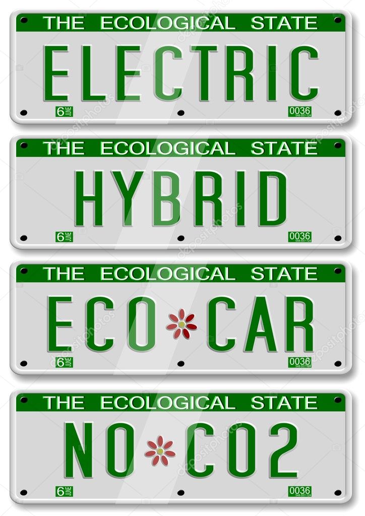 Electric hybrid car plates