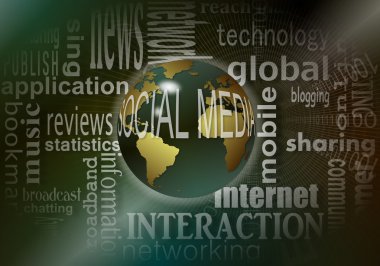 Social media terms clipart