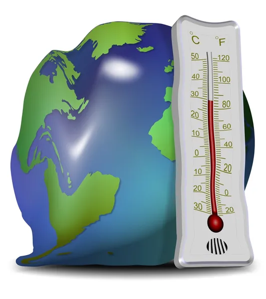 Global uppvärmning och smältning — Stockfoto