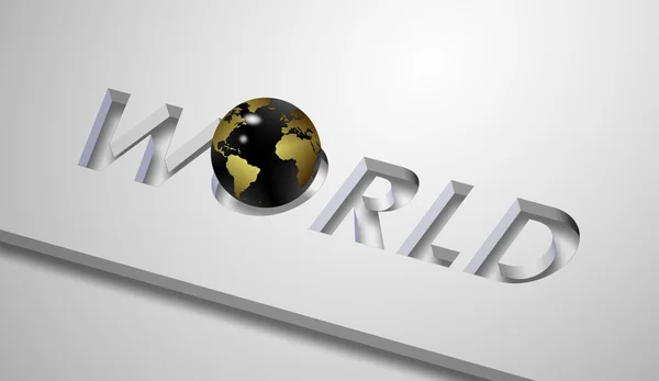 Mundo e globo terrestre — Fotografia de Stock