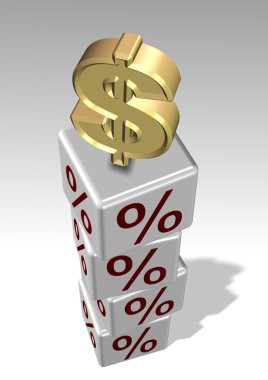 Percentage and dollar clipart