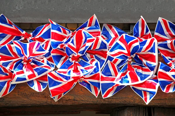 Verbeugung vor der britischen Flagge — Stockfoto