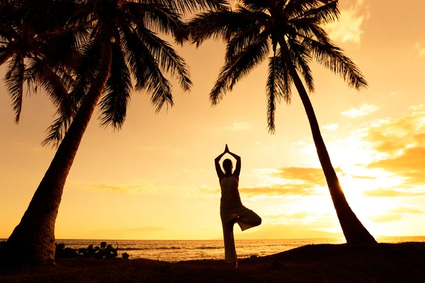 Sunset Yoga — Stock Photo, Image