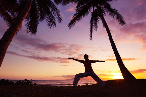 Yoga del tramonto — Foto Stock