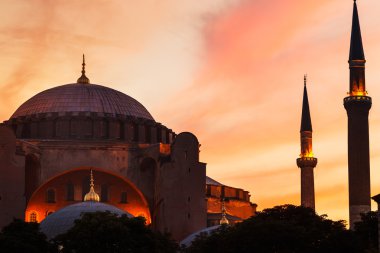 Mosque at Sunset clipart