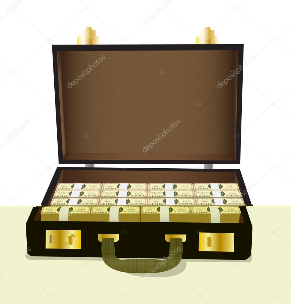 Case with dollars