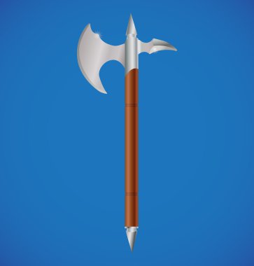 Vector battle axe clipart