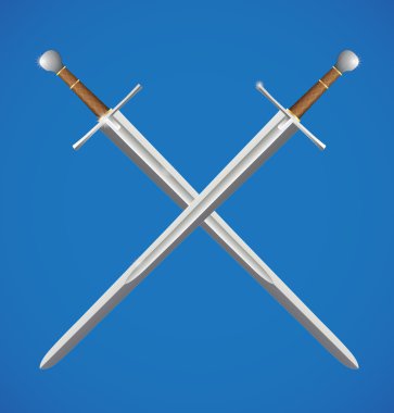 Two swords crossed clipart