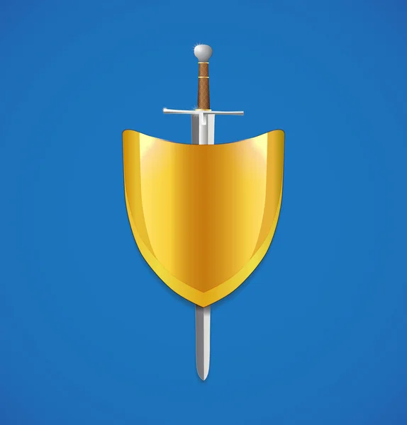 Bouclier et épée — Image vectorielle