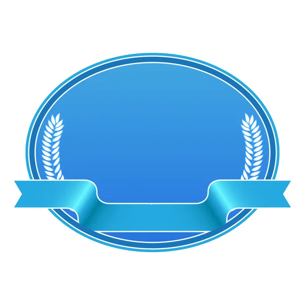 Escudo de etiqueta en blanco azul — Archivo Imágenes Vectoriales