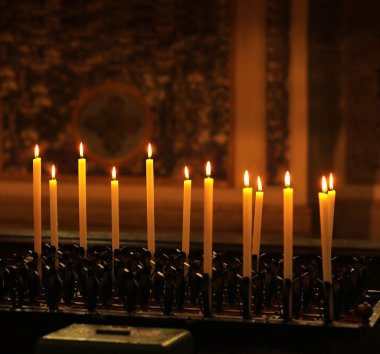 Row of candles clipart