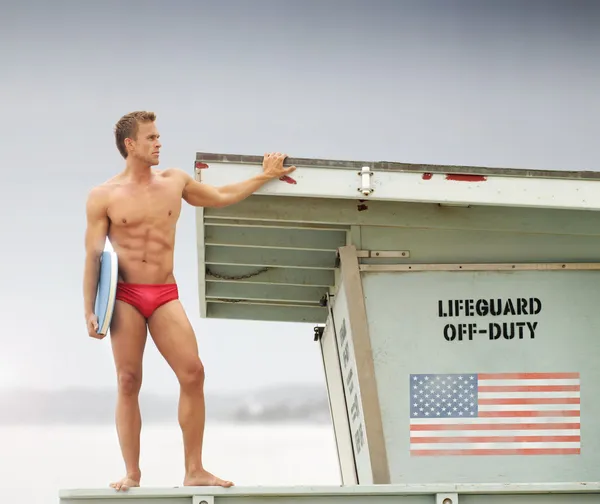 Lifeguard op plicht — Stockfoto