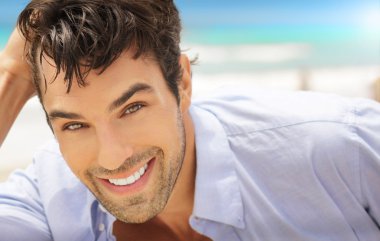 Man with big smile clipart