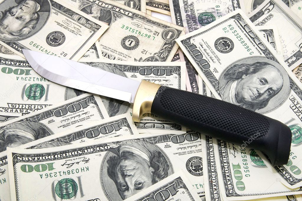 Knife and dollars