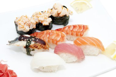 Japon suşi balık ve deniz ürünleri