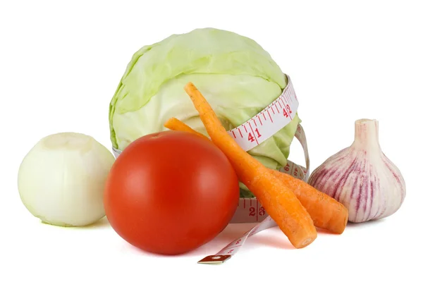 Vegetables and roulette — Stock Photo, Image